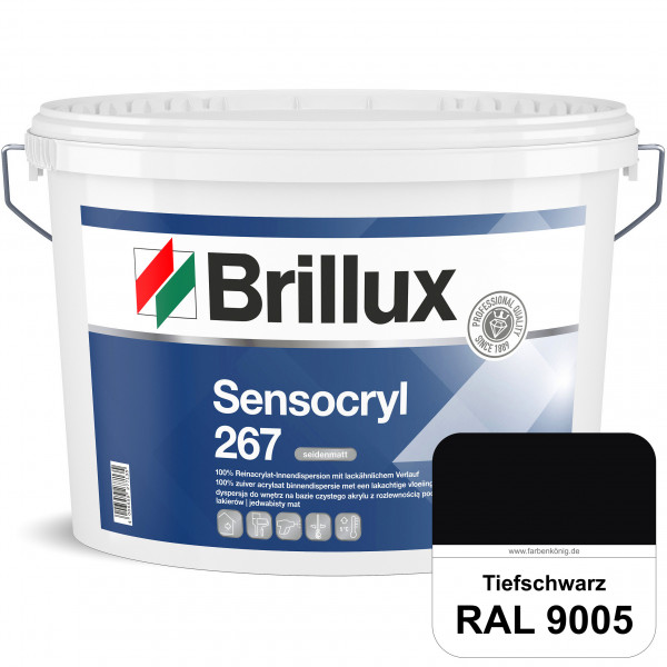 Sensocryl ELF 267 (RAL 9005 Tiefschwarz) seidenmatt hochwertige Reinacrylat-Innendispersion für Artz