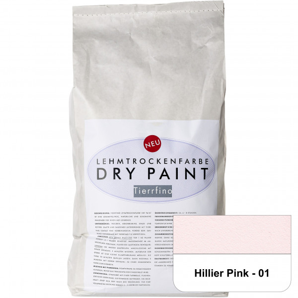 DRY-PAINT Lehmtrockenfarbe - Hillier Pink - 01