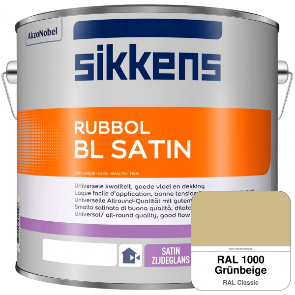 Rubbol BL Satin (RAL 1000 Grünbeige) hochelastischer & seidenglänzender Lack (wasserbasiert) innen &