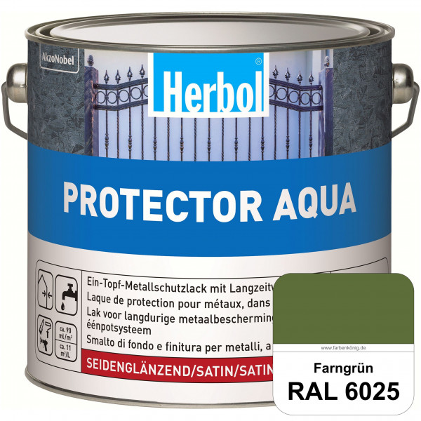 Protector Aqua (RAL 6025 Farngrün) Lack für Eisen, Stahl und NE-Metalle (Innen&Außen)