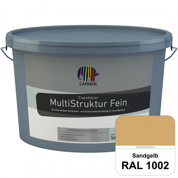 Capadecor MultiStruktur fein (RAL 1002 Sandgelb) quarzgefüllte Zwischen- und Schlußbeschichtung in f