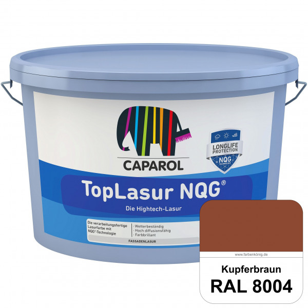 TopLasur NQG® (RAL 8004 Kupferbraun) Verarbeitungsfertige Lasur auf Basis der Nano-Quarz-Gitter Tech