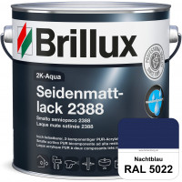 2K-Aqua Seidenmattlack 2388 (RAL 5022 Nachtblau) mechanisch und chemisch hoch belastbar für außen & 