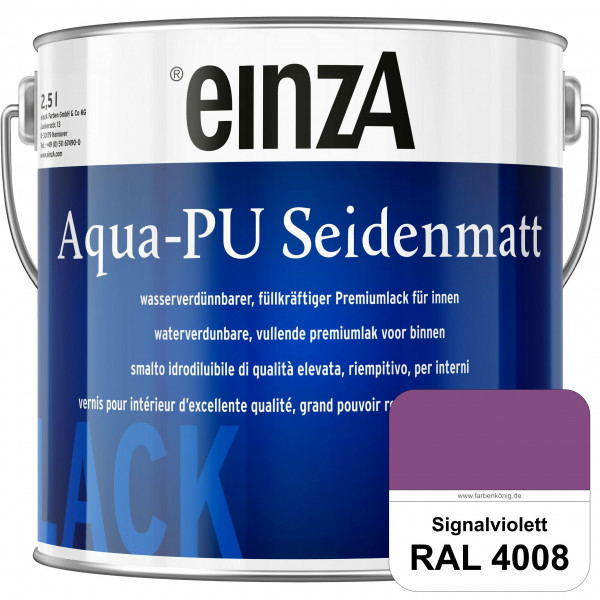 einzA Aqua-PU seidenmatt (RAL 4008 Signalviolett) wasserverdünnbarer Premiumlack für innen