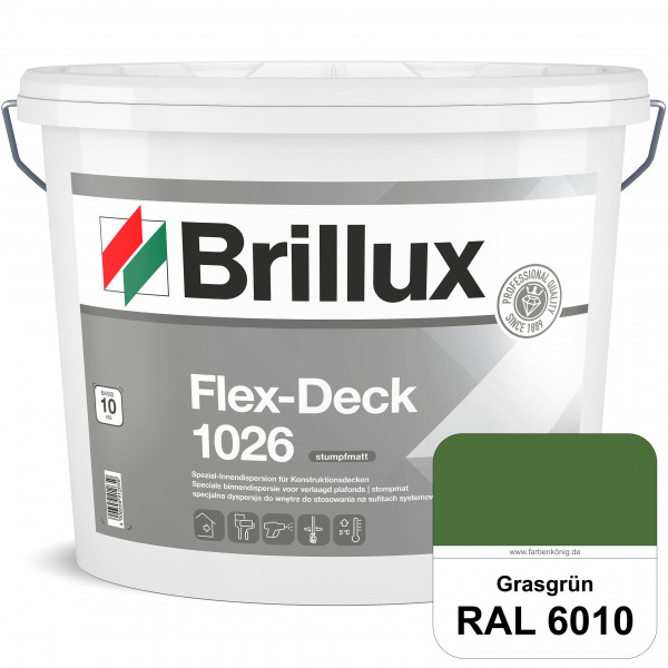 Flex-Deck ELF 1026 (RAL 6010 Grasgrün) Hochwertige Innendispersion für Decken mit Installationen & A