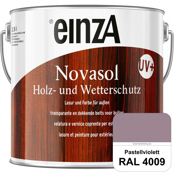 einzA Novasol HW Lasur (RAL 4009 Pastellviolett) Lasierender Wetterschutz für außen