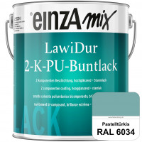 einzA LawiDur 2-K-PU-Buntlack - Hochglanz (RAL 6034 Pastelltürkis)