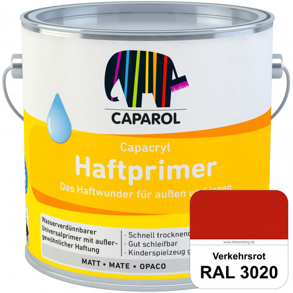 Capacryl Haftprimer (RAL 3020 Verkehrsrot) Grundierungen Holz, Zink, Hart-PVC, Aluminium, Kupfer (in