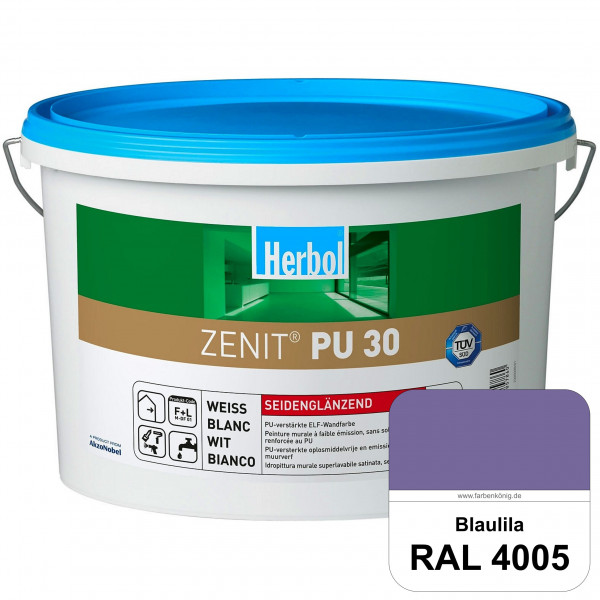 Zenit PU 30 (RAL 4005 Blaulila) seidenglänzende und strapazierfähige PU-Wandfarbe
