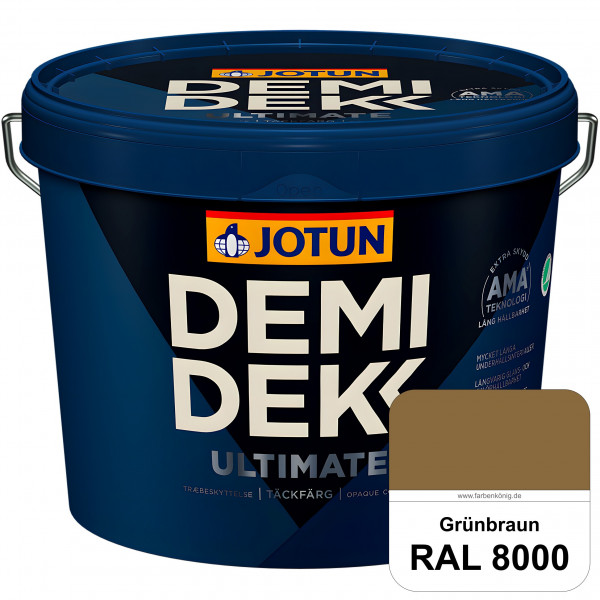 DEMIDEKK ULTIMATE Täckfärg - Deckende Holzfarbe (RAL 8000 Grünbraun)