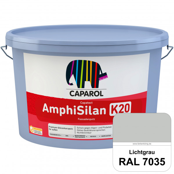 Capatect AmphiSilan Fassadenputz K20 (RAL 7035 Lichtgrau) Spezielle Innenfarbe für die rationelle Be