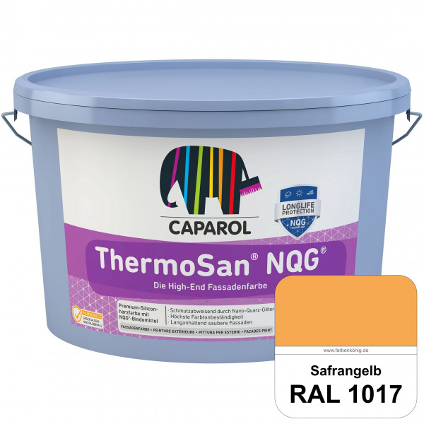 ThermoSan NQG (RAL 1017 Safrangelb) schmutzabweisende Siliconharz Fassadenfarbe mit Algen- und Pilzs