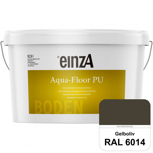 einzA Aqua-Floor PU (RAL 6014 Gelboliv) seidenglänzender Acryl-PU-Bodenbeschichtung