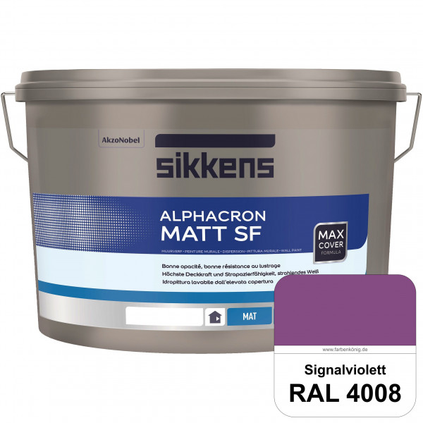 Alphacron Matt SF (RAL 4008 Signalviolett) stumpfmatte & hochwertige Premium-Wandfarbe (innen)
