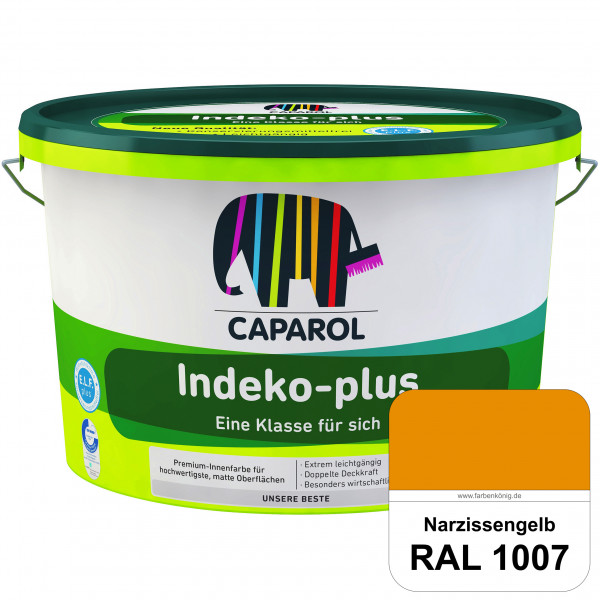 Indeko-plus (RAL 1007 Narzissengelb) doppeldeckende matte & hochwertige Innenfarbe