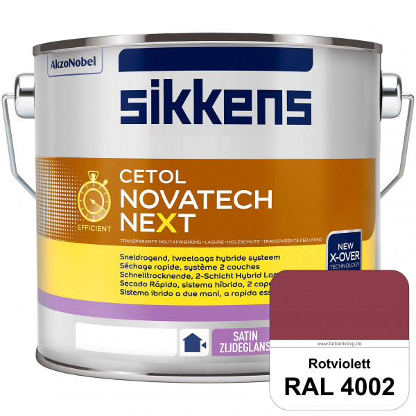 Cetol Novatech neXt (RAL 4002 Rotviolett) Schnelltrocknende Hybrid-Lasur mit höchster Wetterbeständi