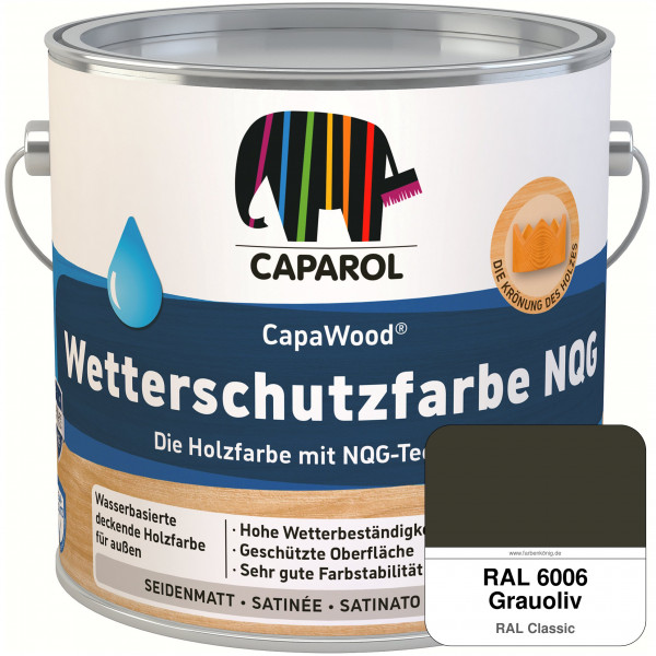 CapaWood® Wetterschutzfarbe NQG (RAL 6006 Grauoliv) - ersetzt Capadur Wetterschutzfarbe NQG