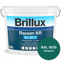 Rausan KR K3 3517 (RAL 6026 Opalgrün) Organisch gebundener Kratzputz für wetterbeständige Oberfläche