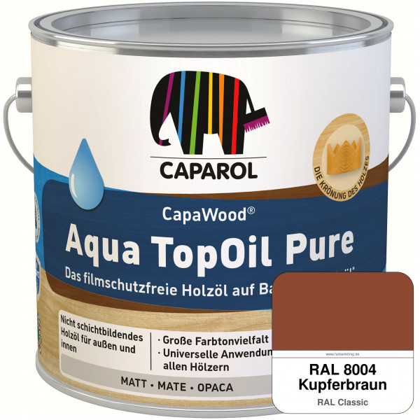 CapaWood® AquaTopOil Pure (RAL 8004 Kupferbraun) - ersetzt CapaGreen Holz-Öl Aqua