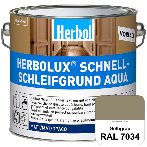 Schnellschleifgrund Aqua (RAL 7034 Gelbgrau) wasserverdünnbarer Vorlack mit hervorragender Schleifba