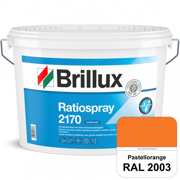 Ratiospray 2170 (RAL 2003 Pastellorange) wasserbasierter, seidenmatter & farbtonbeständiger Allround