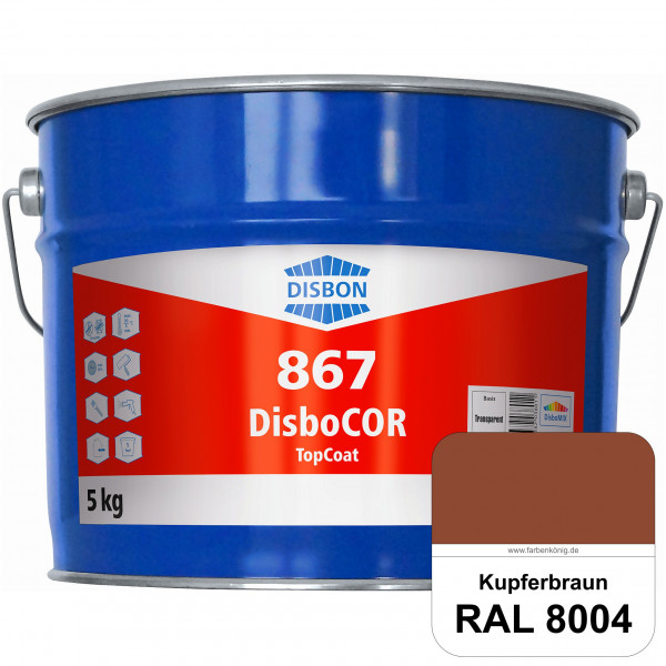 DisboCOR 867 TopCoat (RAL 8004 Kupferbraun) Anwendungsfreundliche Korrosionsschutz-Deckbeschichtung