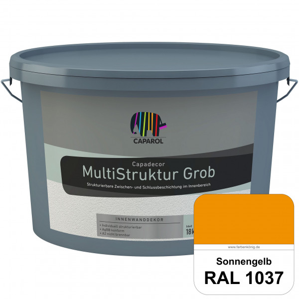 Capadecor MultiStruktur grob (RAL 1037 Sonnengelb) quarzgefüllte Zwischen- und Schlußbeschichtung in
