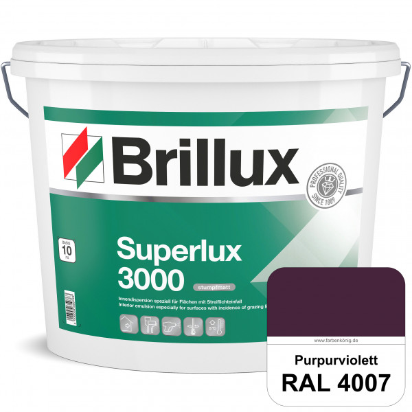 Superlux 3000 (RAL 4007 Purpurviolett) hoch deckende stumpfmatte Innen-Dispersionsfarbe - streiflich