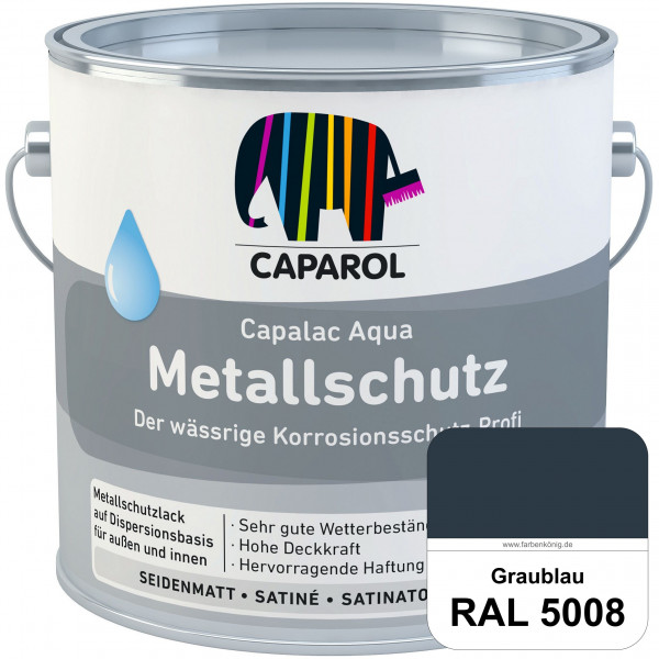 Capalac Aqua Metallschutz (RAL 5008 Graublau) wasserbasierter Korrosionsschutz für Stahl & verzinkte