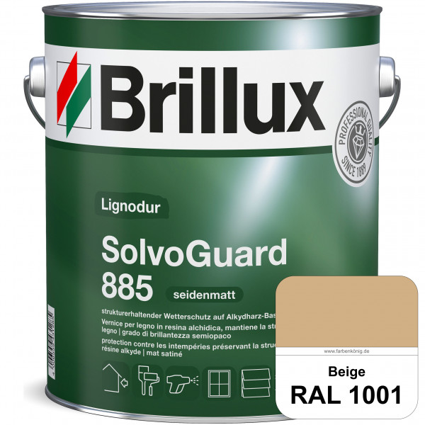 SolvoGuard 885 (RAL 1001 Beige) deckende oder lasierende seidenmatte Alkydharz-Holzfarbe für außen