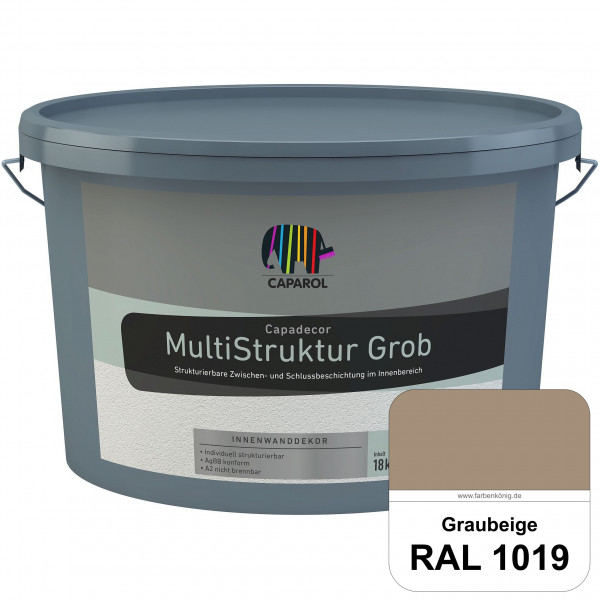 Capadecor MultiStruktur grob (RAL 1019 Graubeige) quarzgefüllte Zwischen- und Schlußbeschichtung in