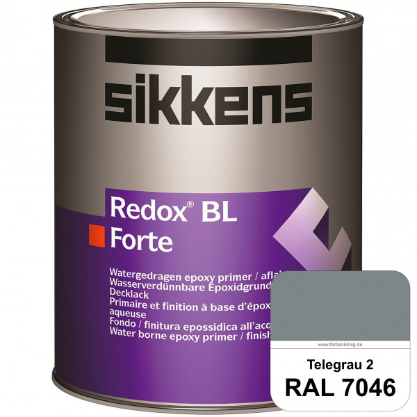 Redox BL Forte (RAL 7046 Telegrau 2) seidenmatte & wasserbasierte 2-K-Epoxidharzlack (innen)