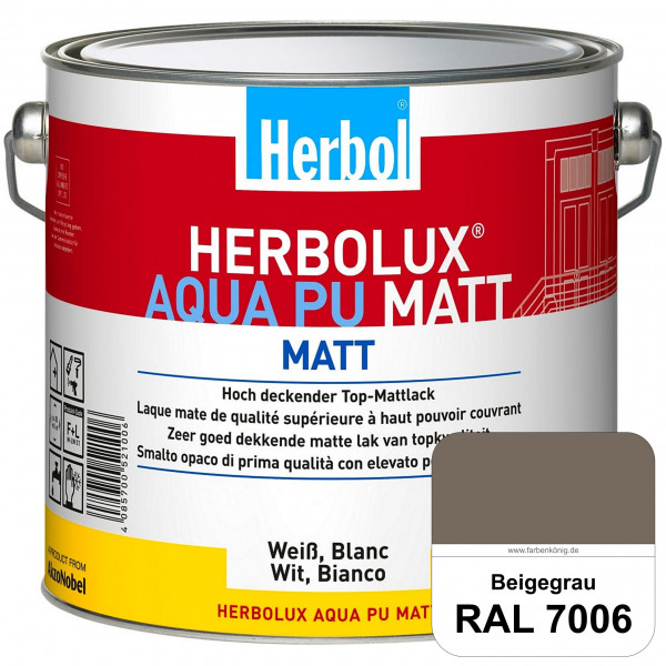Herbolux Aqua PU Matt (RAL 7006 Beigegrau) Top-PU-Mattlack auf Wasserbasis (Innen)