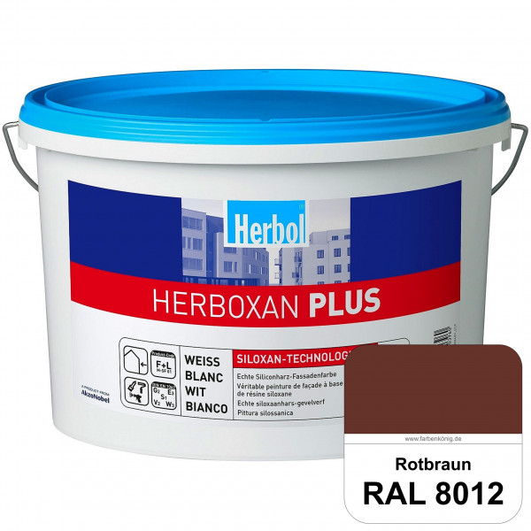 Herboxan Plus (RAL 8012 Rotbraun) Siliconharz-Fassadenfarbe für längere saubere Fassaden