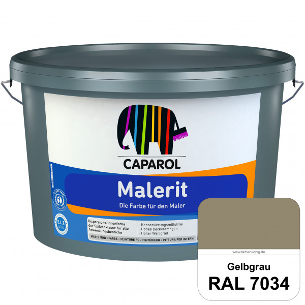 Malerit E.L.F. (RAL 7034 Gelbgrau) matte Innenfarbe für Neu- & Renovierungsanstriche
