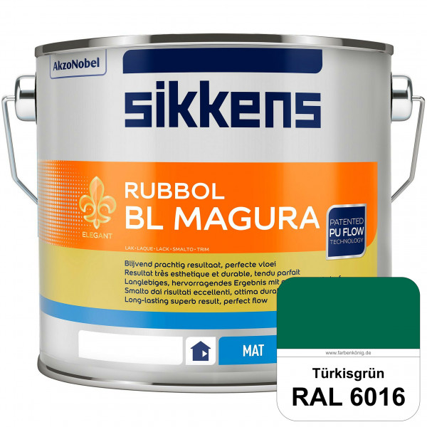 Rubbol BL Magura (RAL 6016 Türkisgrün) matter PU-Lack (wasserbasiert) innen & außen