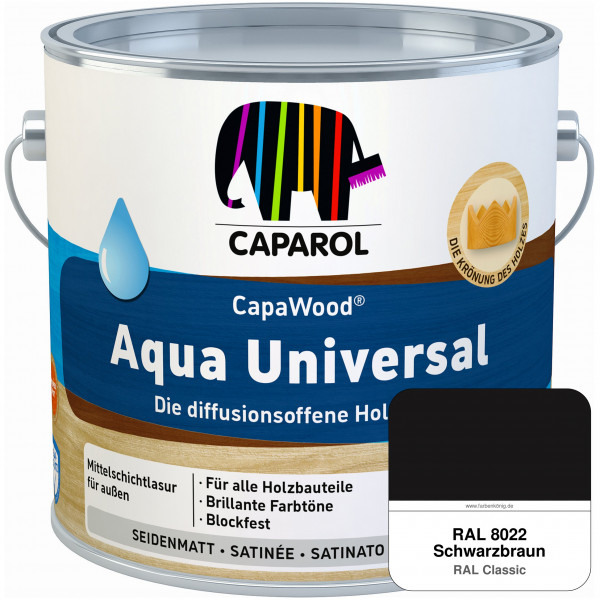 CapaWood® Aqua Universal (RAL 8022 Schwarzbraun)
