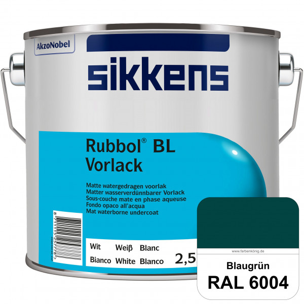 Rubbol BL Vorlack (RAL 6004 Blaugrün) Wasserbasierter, matter & umweltschonender Vorlack (innen)