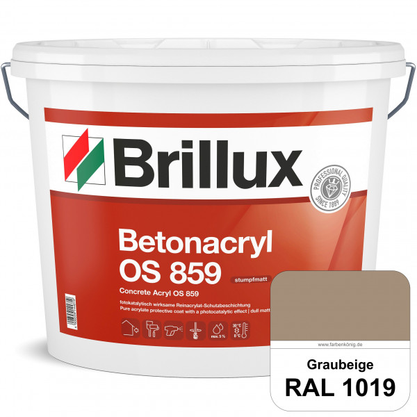 Betonacryl OS 859 (RAL 1019 Graubeige) Wetterbeständige Schutzbeschichtung für Betonflächen (Außen)