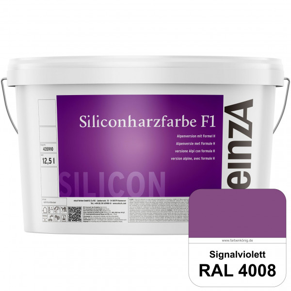 einzA Siliconharzfarbe F1 (RAL 4008 Signalviolett) Universal Siliconharz-Fassadenfarbe, kalkmatt, we