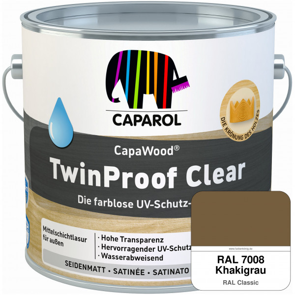 CapaWood® TwinProof Clear (RAL 7008 Khakigrau) - ersetzt Capadur TwinProof