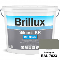 Silcosil KR K3 3675 (RAL 7023 Betongrau) siliconverstärkter Dekorputz, Kratzputzstruktur, wetterbest