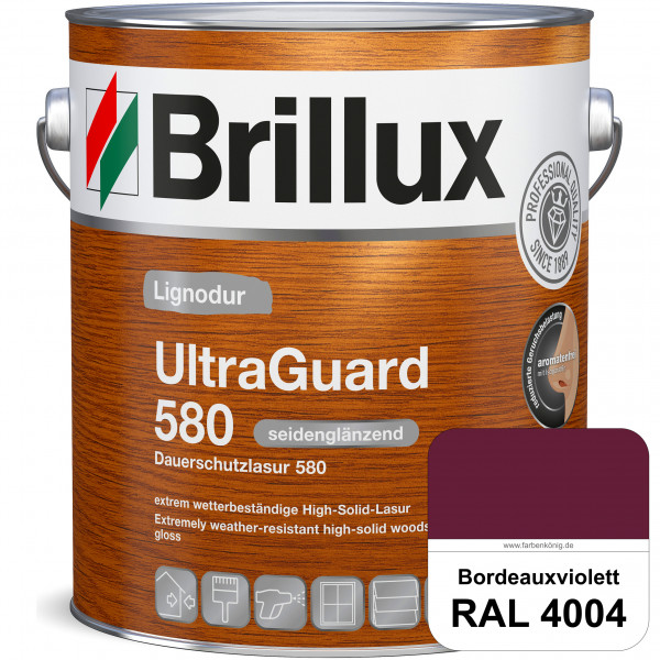 Lignodur UltraGuard 580 (Dauerschutzlasur 580) RAL 4004 Bordeauxviolett