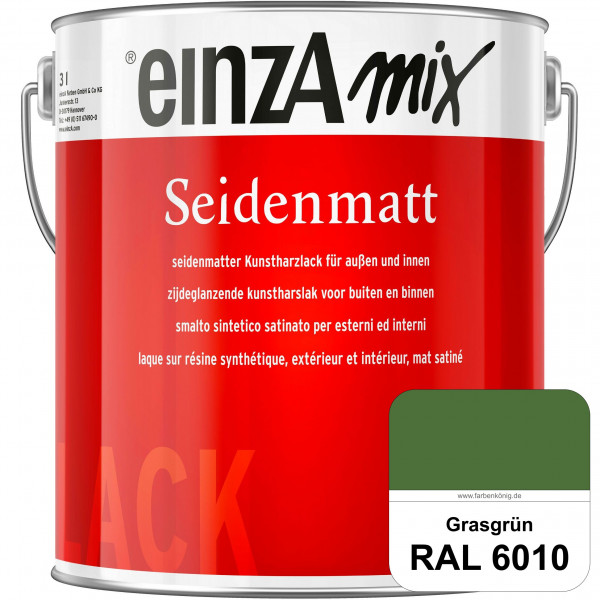 einzA Seidenmatt (RAL 6010 Grasgrün) Lösemittelhaltiger Seidenmattlack