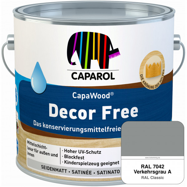 CapaWood® Decor Free (RAL 7042 Verkehrsgrau A) - ersetzt Capadur DecorLasur KF