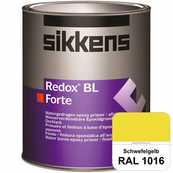 Redox BL Forte (RAL 1016 Schwefelgelb) seidenmatte & wasserbasierte 2-K-Epoxidharzlack (innen)