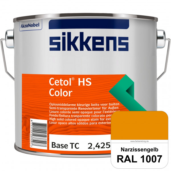 Cetol HS Color (RAL 1007 Narzissengelb) Dekorative semi-transparente Lasur (lösemittelhaltig) für au