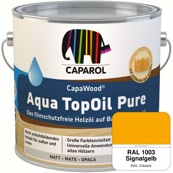 CapaWood® AquaTopOil Pure (RAL 1003 Signalgelb) - ersetzt CapaGreen Holz-Öl Aqua