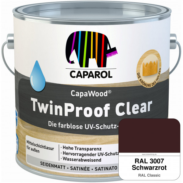 CapaWood® TwinProof Clear (RAL 3007 Schwarzrot) - ersetzt Capadur TwinProof