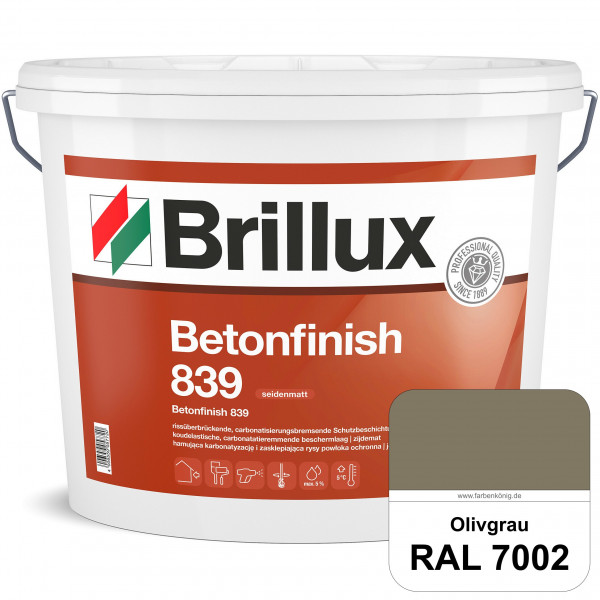 Betonfinish 839 (RAL 7002 Olivgrau) elastische Beschichtung zum Schutz rissgefährdeter Betonbauteile